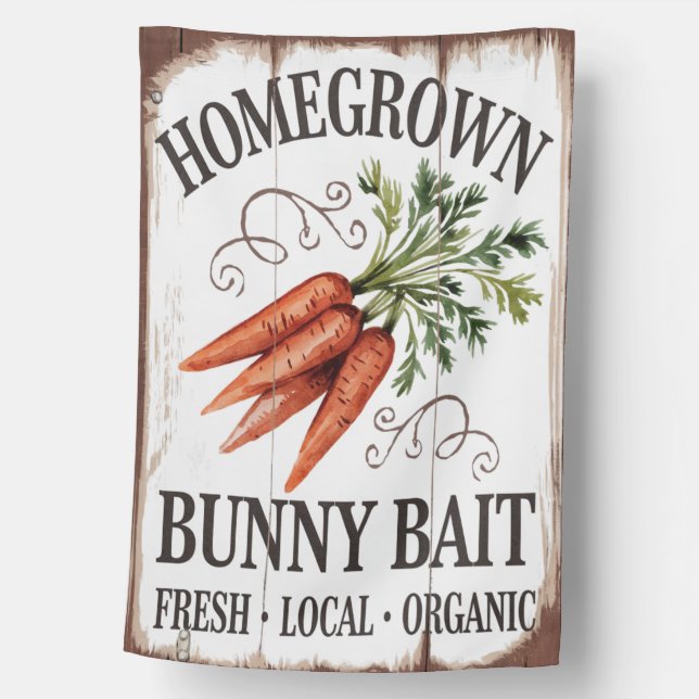 Bunny Bait Spring Easter House Flag (Front)