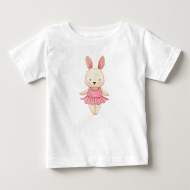 Bunny Ballerina Baby T-Shirt (Front)