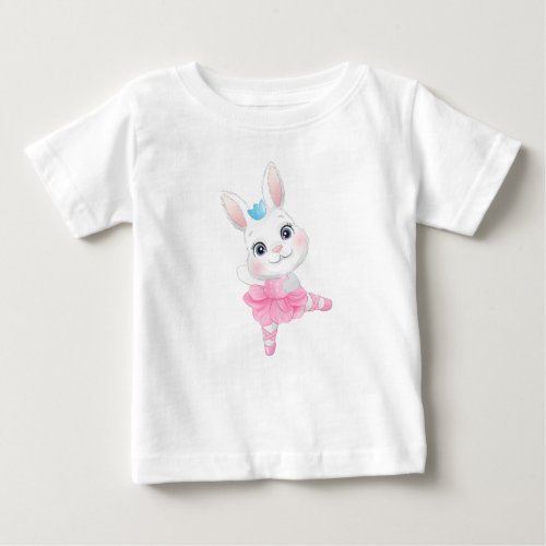 Bunny Ballerina Baby T_Shirt