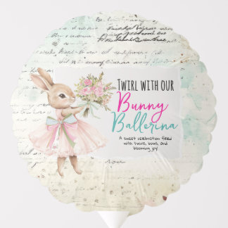 Bunny Ballerina Birthday Party Balloon