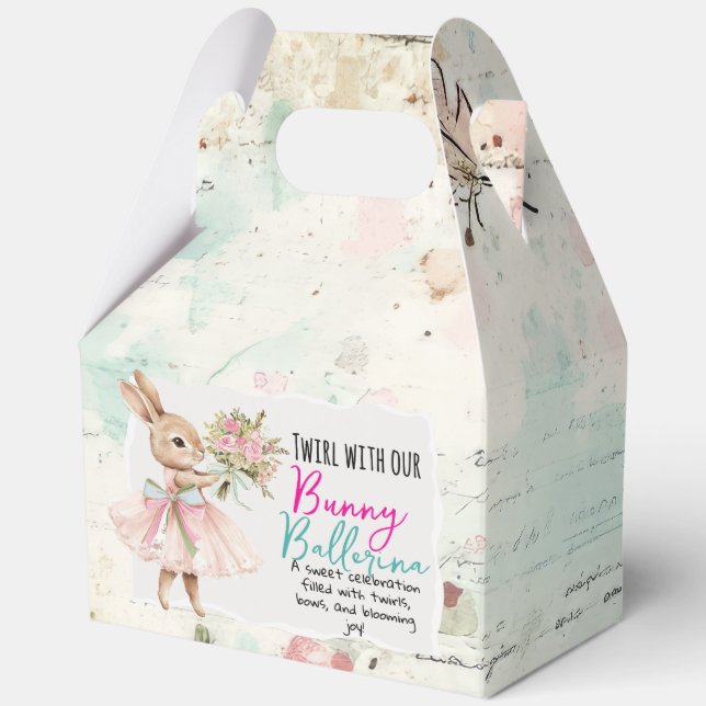 Bunny Ballerina Candy/Favor Box (Front)