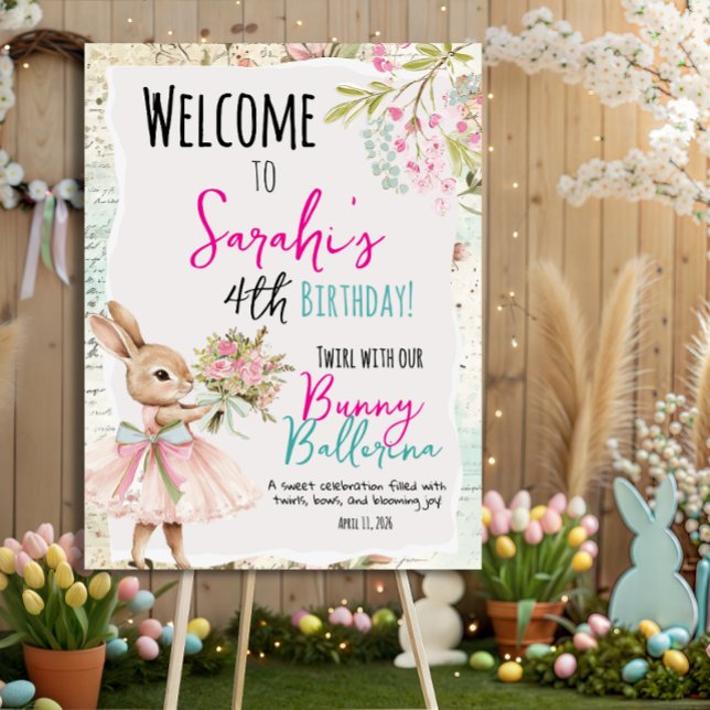 Bunny Ballerina Welcome Sign (Creator Uploaded)