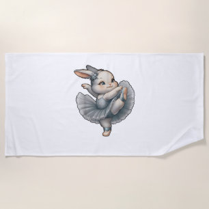 Bunny Ballet Ballerina Rabbit Ballet Bunny Dance T Beach Towel