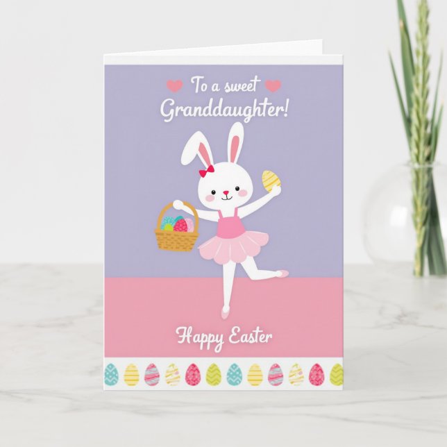 Bunny Ballet Springtime Card (Front)
