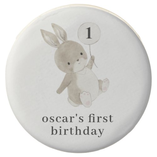 Bunny Balloon 1st Birthday Chocolate Covered Oreo