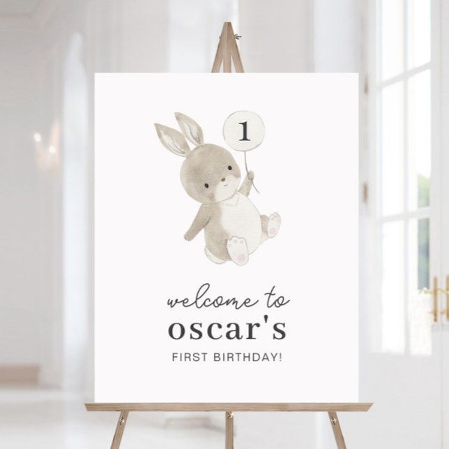 Bunny Balloon Welcome Sign (Creator Uploaded)