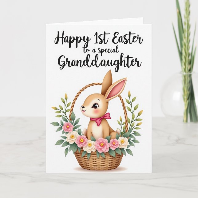 Bunny Basket Blooms Occasion Card (Front)