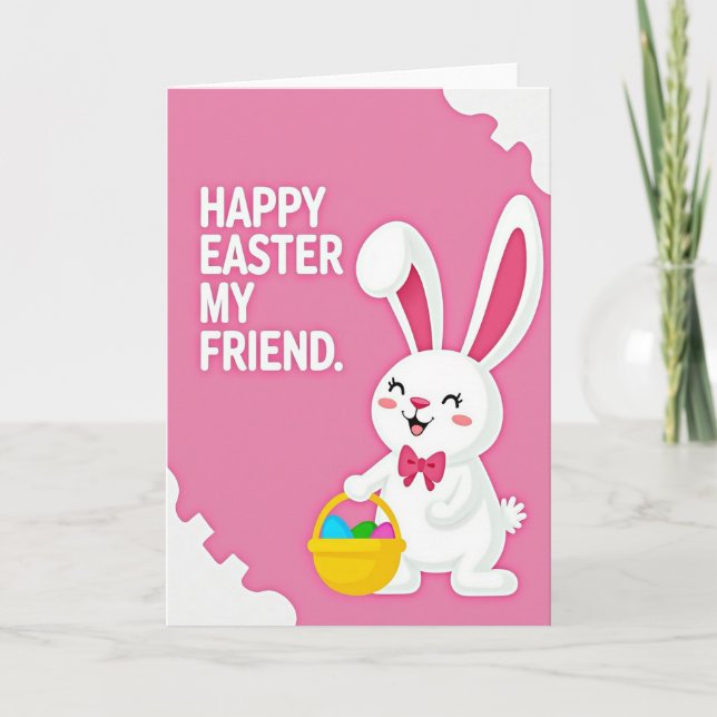 Bunny Basket Bright Day Card (Front)