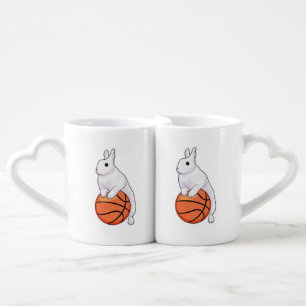 Bunny Basketball player Basketball Coffee Mug Set