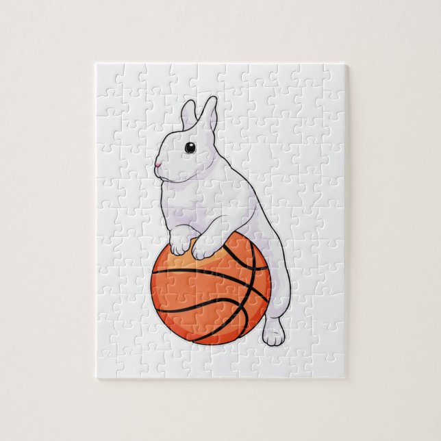Bunny Basketball player Basketball Jigsaw Puzzle (Vertical)