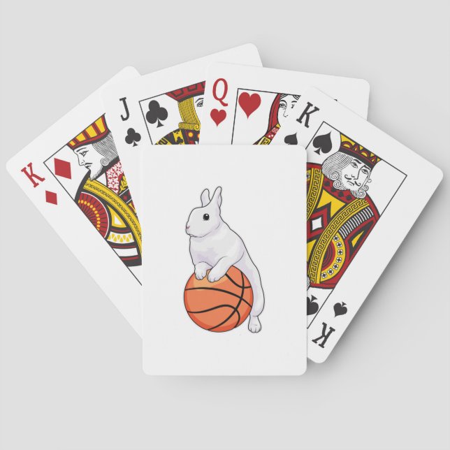 Bunny Basketball player Basketball Poker Cards (Back)