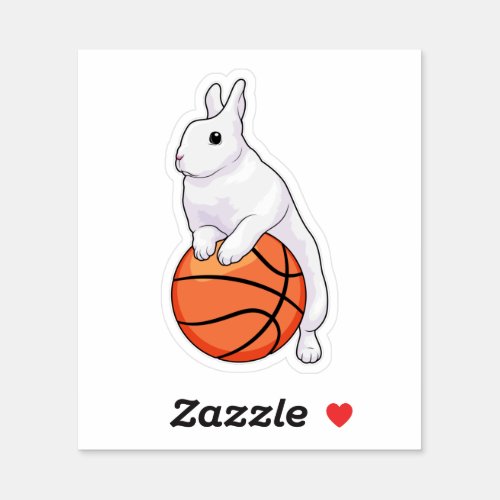 Bunny Basketball player Basketball Sticker