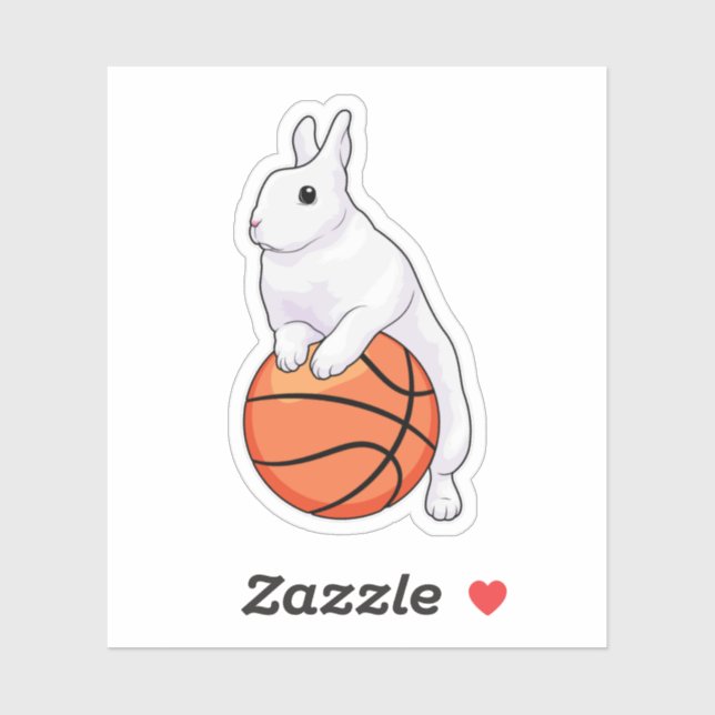 Bunny Basketball player Basketball Sticker (Sheet)