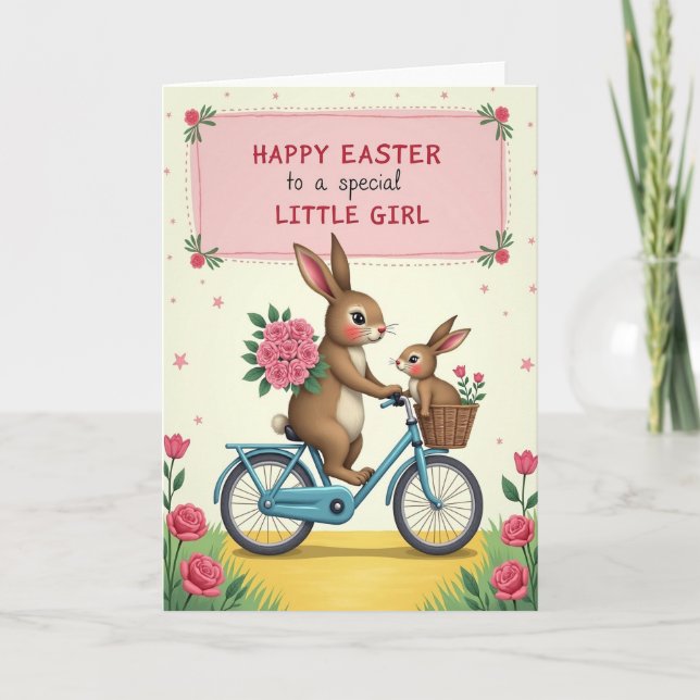 Bunny Bicycle Bliss Card (Front)