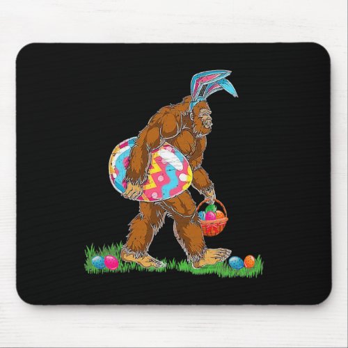 Bunny Bigfoot Sasquatch Happy Easter Day Eggs Hunt Mouse Pad