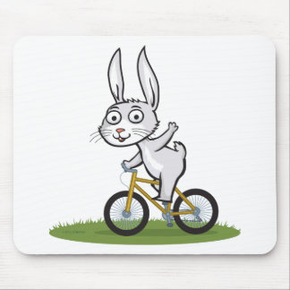Bunny Biker Mouse Pad