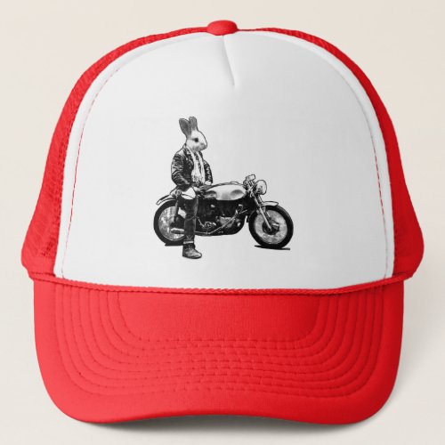 Bunny biker trucker hat