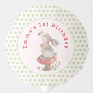 Bunny birthday balloon