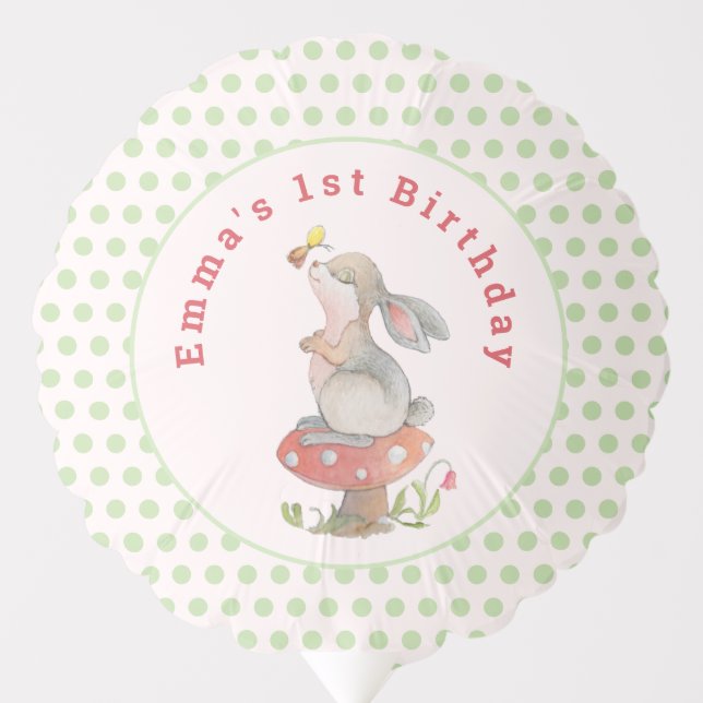 Bunny birthday balloon (Front)