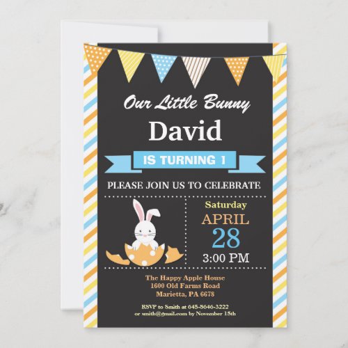 Bunny Birthday Boy Easter Egg Birthday