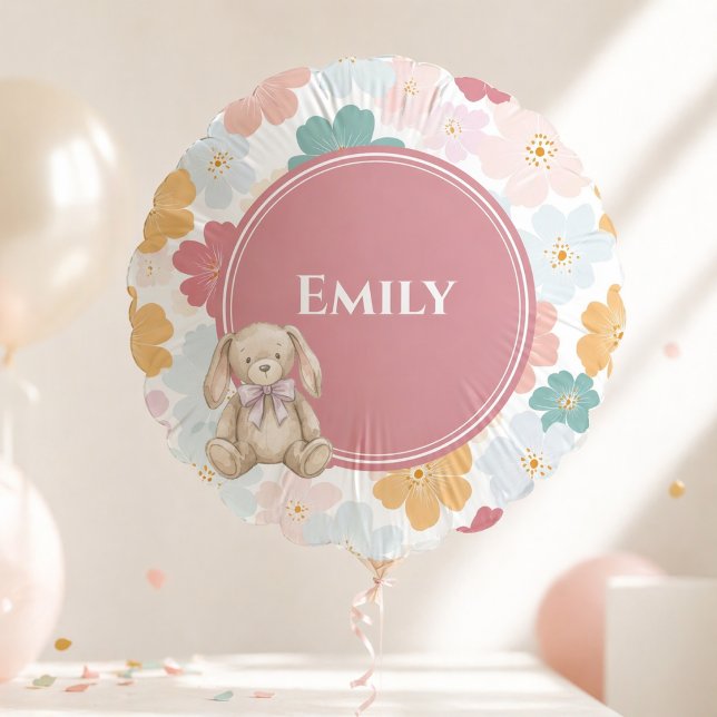 Bunny Birthday Cute Bunny Party Balloon (Bunny Birthday Cute Bunny Party Balloon)