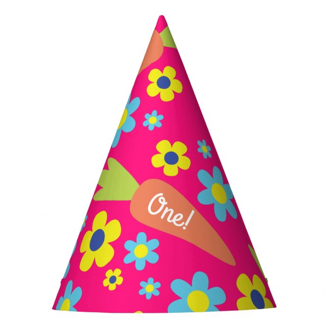 Bunny Birthday Cute Kid's Rabbit Party Hat (Front)