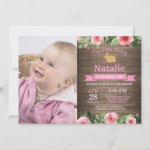 Bunny Birthday Girl Easter Egg 1st First Birthday