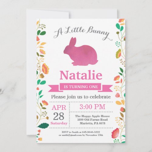 Bunny Birthday Girl Easter Egg 1st First Birthday