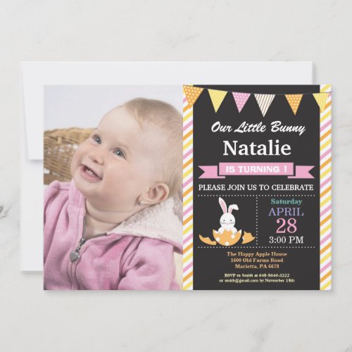 Bunny Birthday Girl Easter Egg Birthday