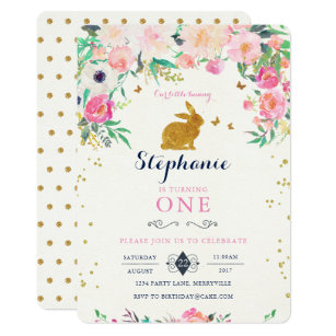 Bunny Birthday Invitations Zazzle
