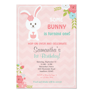 Bunny Birthday Invitation 1