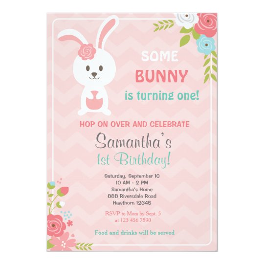 bunny birthday invitation bunny invitation zazzle com