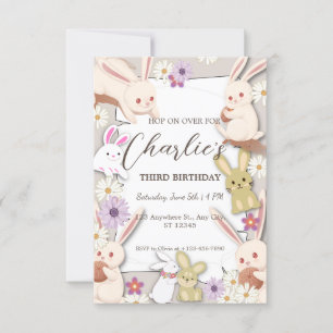 Bunny Birthday invitation for Child