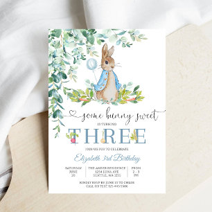 Bunny Birthday Invitation Girl