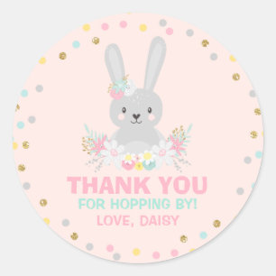 Bunny Birthday Party Favor Tag Some Bunny Sticker