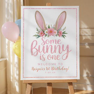 Bunny Birthday Party Welcome Sign