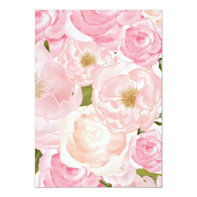 Bunny Birthday Pink Beautiful Floral Invitation, Card
