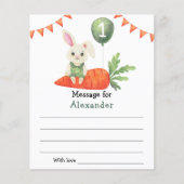 Bunny Birthday time capsule message (Front)