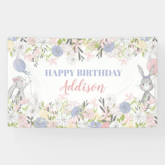 Bunny birthday wall banner