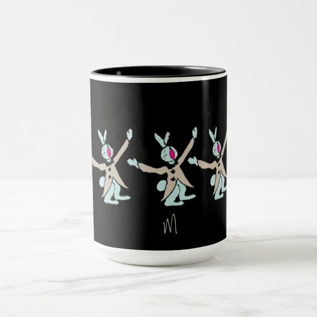 Bunny Black Mug (Center)