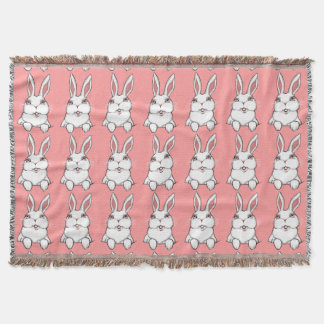 Bunny Blanket Pink Bunny Rabbit Throw Blankets
