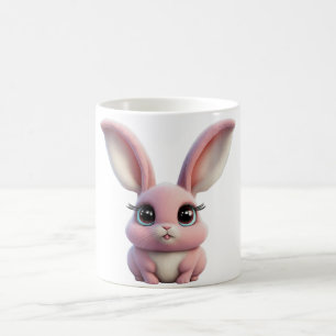 Bunny Bliss: Adorable Pink Rabbit Mug