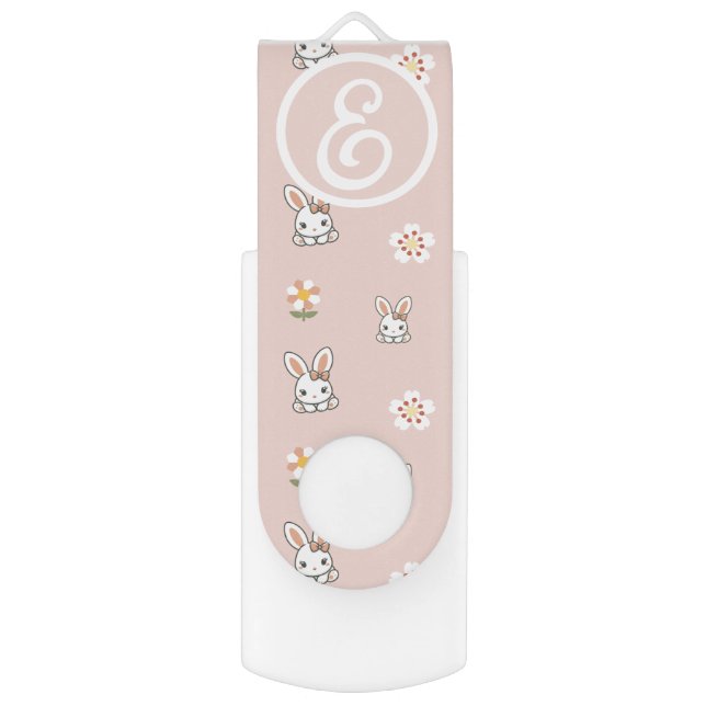 Bunny Bloom Delight Flash Drive (Front Vertical)