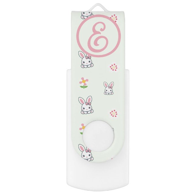 Bunny Bloom Delight Flash Drive (Front Vertical)