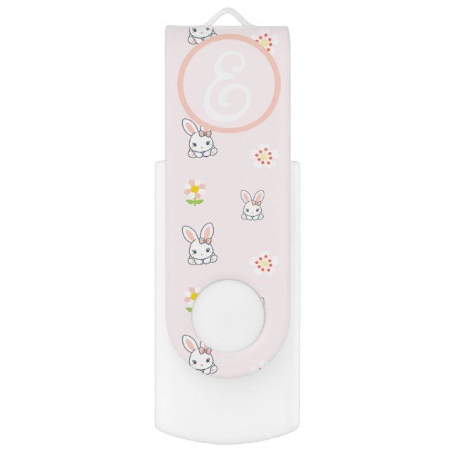 Bunny Bloom Delight Flash Drive (Front Vertical)