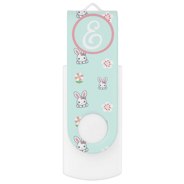 Bunny Bloom Delight Flash Drive (Front Vertical)