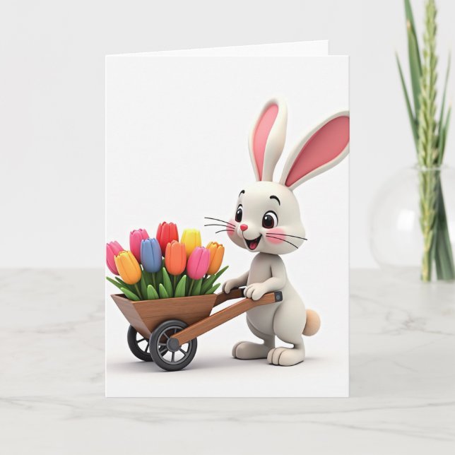 Bunny Blooms Delivery Card (Front)