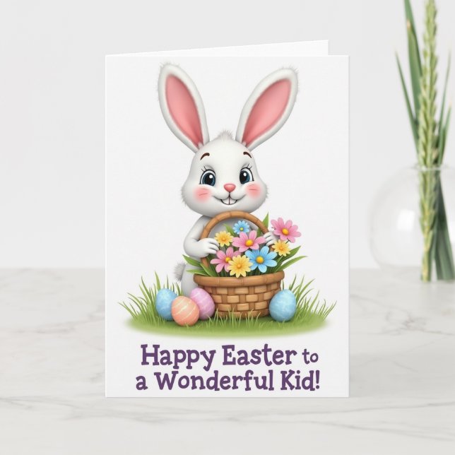 Bunny Blooms Spring Card (Front)