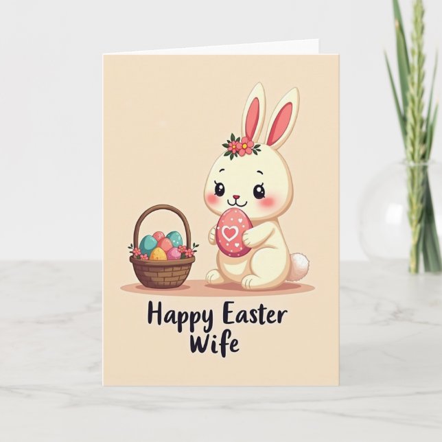 Bunny Blooms Springtime Card (Front)