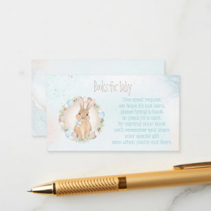 Bunny Blue Boy Baby Shower Books For Baby Card